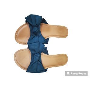 Old Navy Size 7.5 Sandal Slide Green Fabric Women